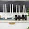 CosmoLiving by Cosmopolitan 8" Black & White Ceramic Geometric Circle Taper Candle Holder Set